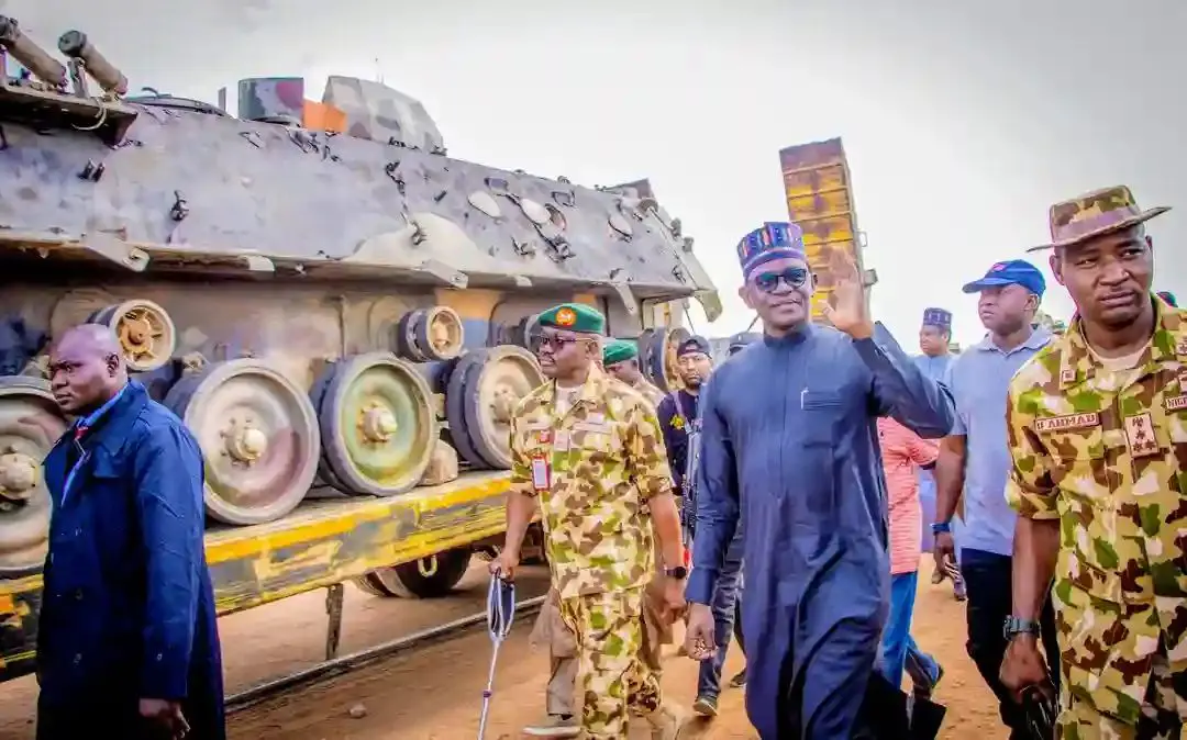 Governor Buni visits 27 Task Force Brigade attacked by Boko Haram