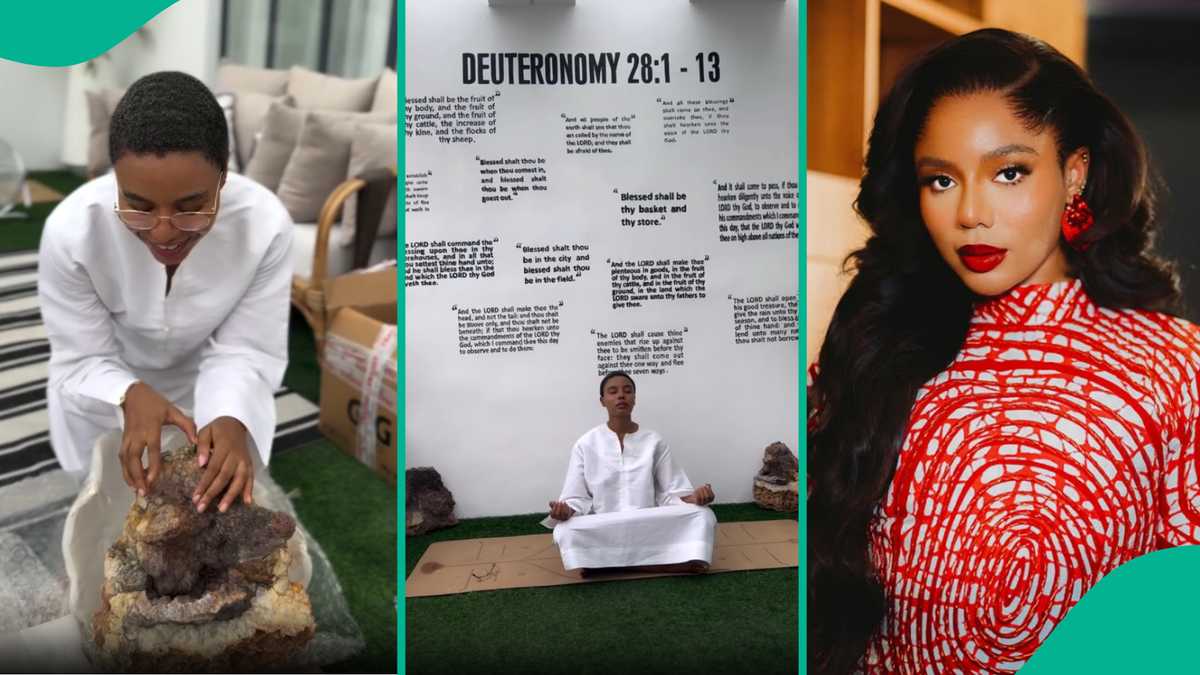 Nancy Isime Arranges Gemstones in Prayer Area, Fans Accuse Her of Dark Practices: “It’s Demonic”