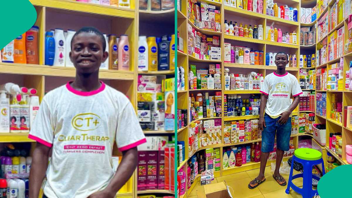 Young Man Establishes His Own Shop After Serving As An Apprentice For 7 Years, Photo Goes Viral